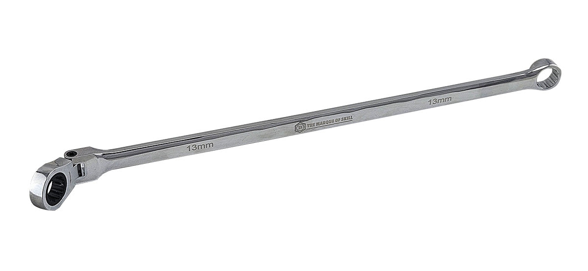 Britool Hallmark Extra Long Flexi Ratchet Ring Spanners from RRXLFSET12