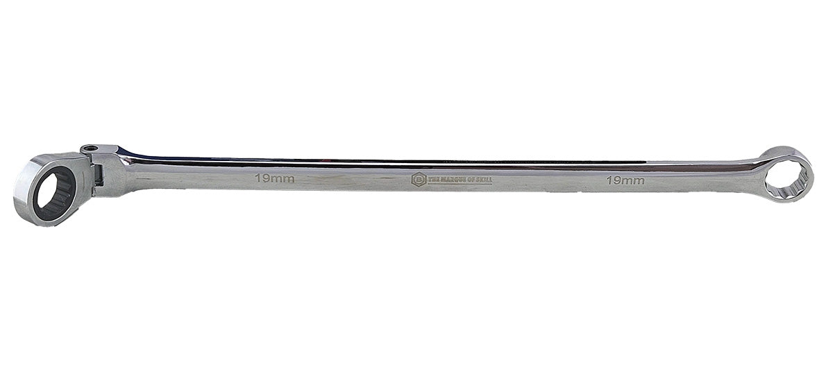 Britool Hallmark Extra Long Flexi Ratchet Ring Spanners from RRXLFSET12