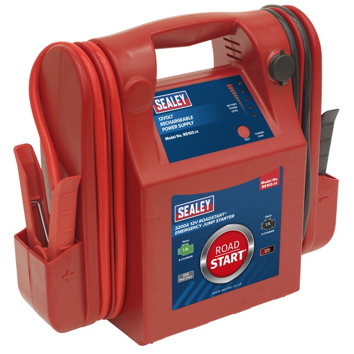 RoadStart Emergency Jump Starter 12V 3200 Peak Amps
