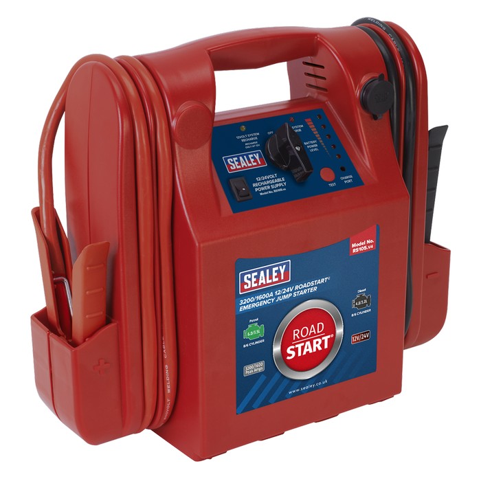 RoadStart® 12/24V Emergency Jump Starter 3200/1600 Peak Amps
