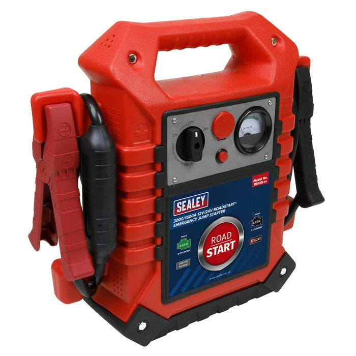 RoadStart Emergency Jump Starter 12/24V 3000/1500 Peak Amps