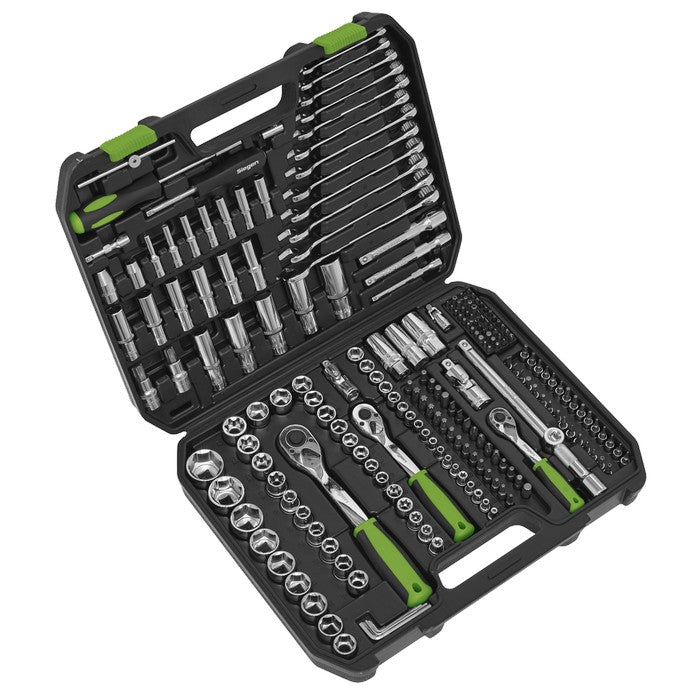Socket Set 219pc 1/4", 3/8" & 1/2"Sq Drive WallDrive Metric