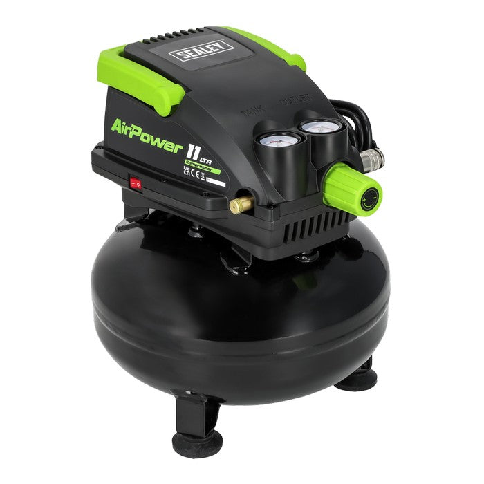 Oil Free Air Compressor 11L Direct Drive 0.5hp