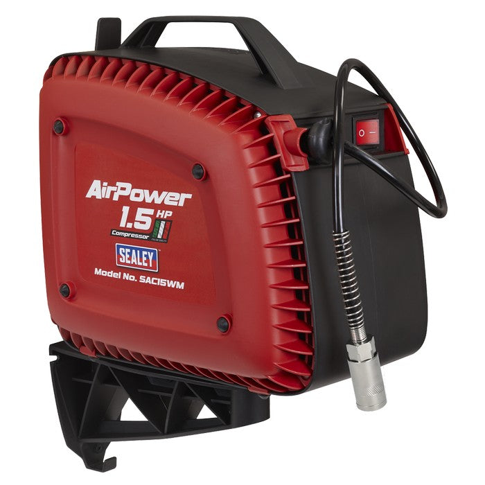 Air Compressor Wall Mounting 1.5hp with 7m Retractable Hose