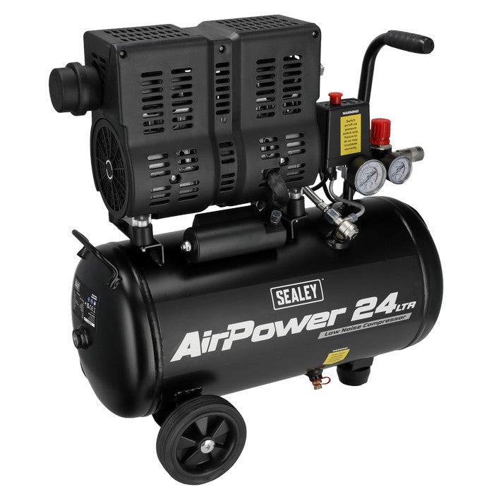 24L Low Noise Oil Free Direct Drive Air Compressor 1hp