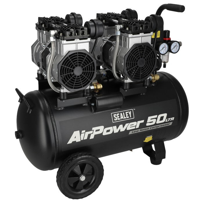 Oil Free Low Noise Air Compressor 50L Direct Drive 2 x 2hp