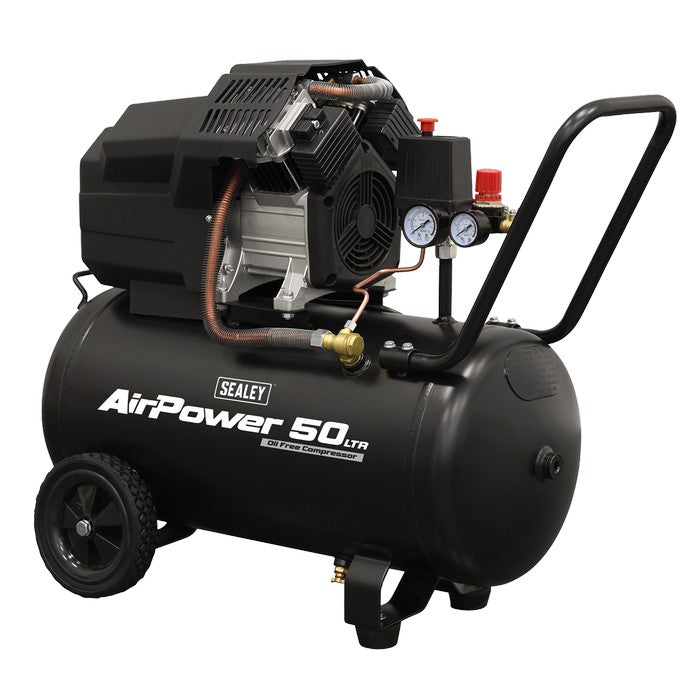 50L Oil Free V-Twin Direct Drive Air Compressor 3hp