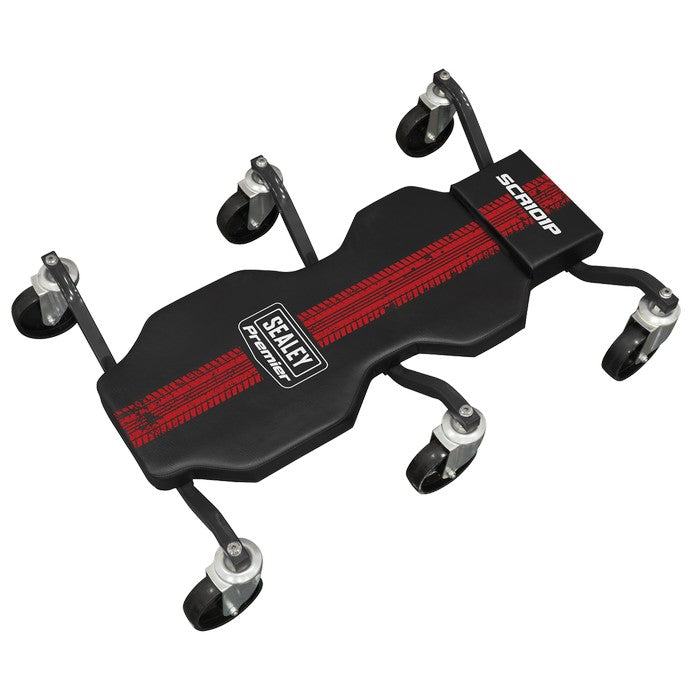 Steel Creeper with 6 Rough Ground 5" Wheels & Headrest