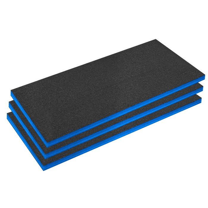 Easy Peel Shadow Foam® 1200 x 550 x 50mm Blue/Black Pk of 3