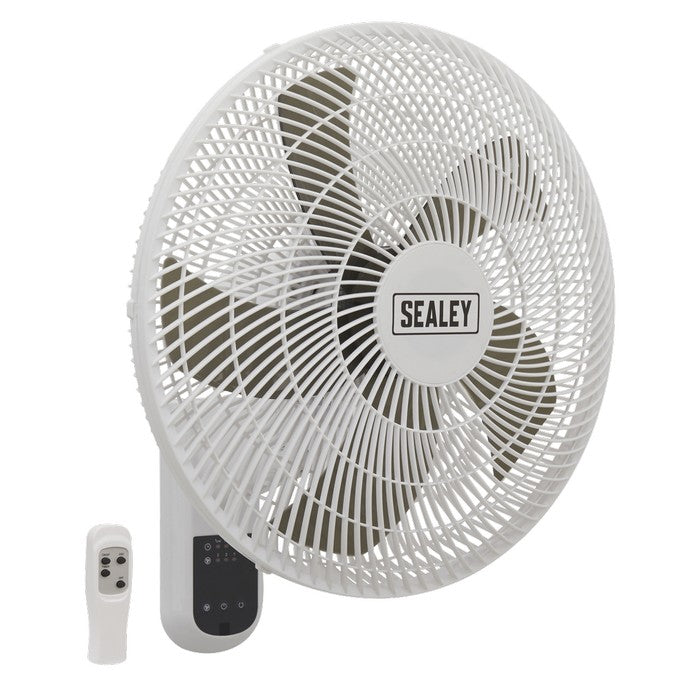16" Wall Fan with Remote Control 3-Speed 230V