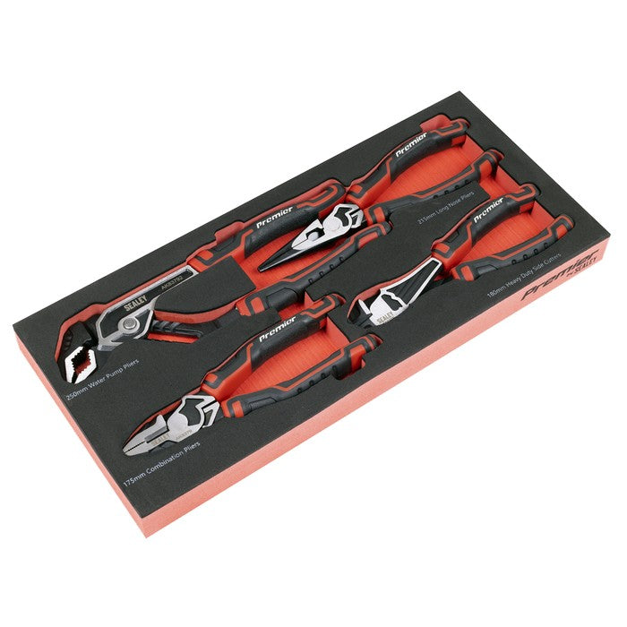Sealey Premier Pliers Set with Tool Tray 4pc