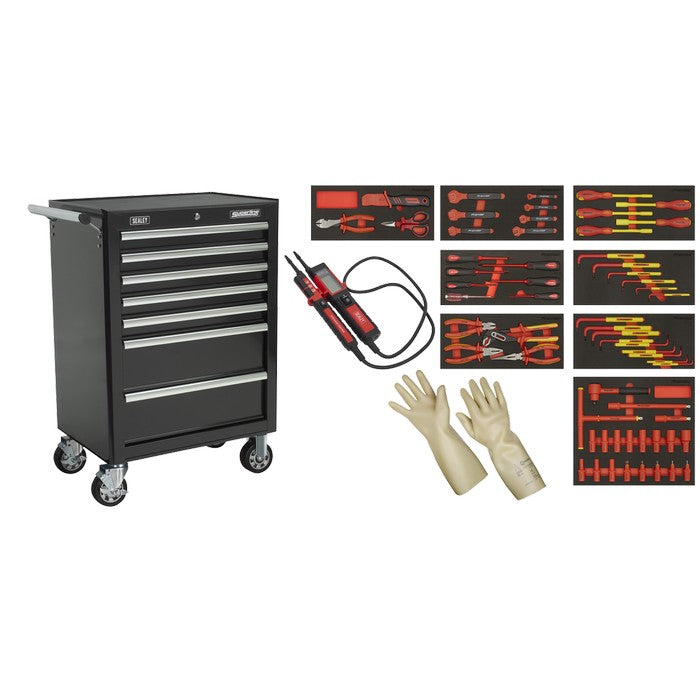 Rollcab 7 Drawer with Insulated Tool Kit 63pc