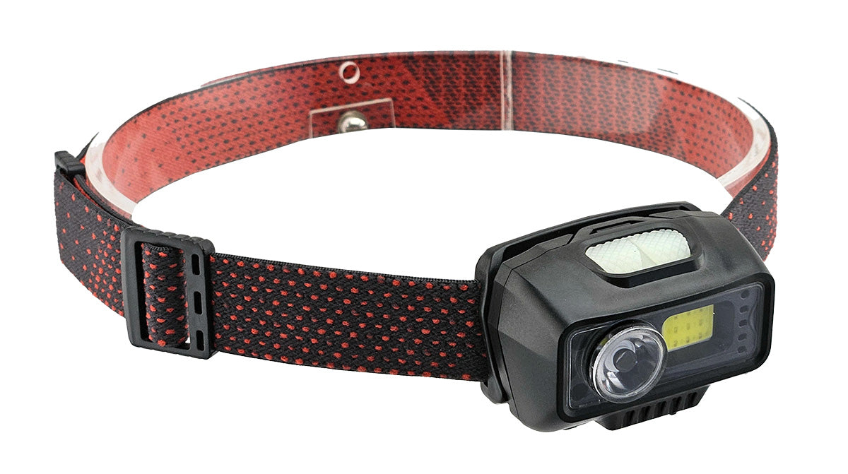 LED Head Torch with Motion Sensor – Hands-Free Lighting for Work, Camping & Outdoor Use