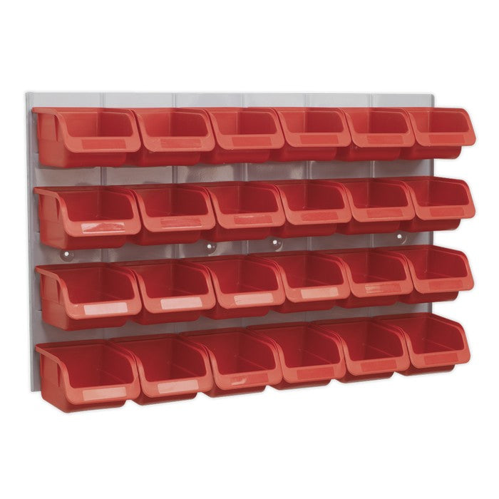 Bin & Panel Combination 24 Bins - Red
