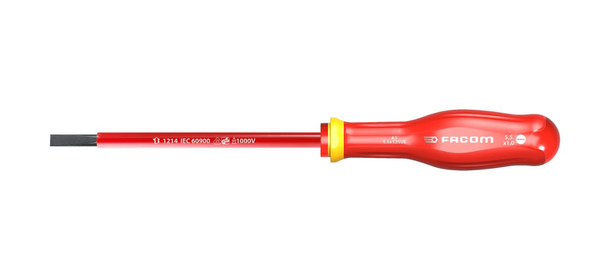 Facom Protwist 1000V Vde Electricians Screwdriver Slotted 5.5mm X 150mm