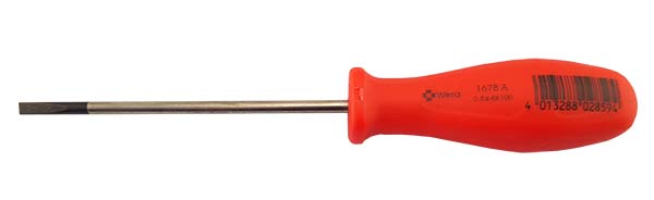 Wera Screwdriver 4X100mm Flat Blade Slotted