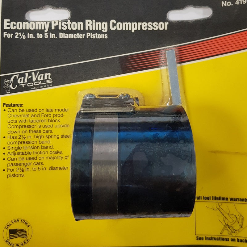 Piston Ring Compressor 2-1/8" - 5" Fram Cal-Van Tools Usa