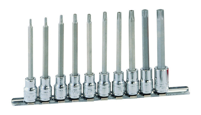 Genius Tools Bs-310Tl 10 Piece 3/8"ť Long Torx Bit Socket Set