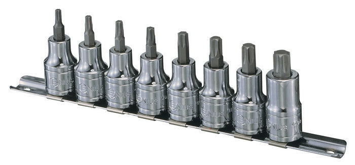 Genius Tools BS-408T 10pc 1/2 Inch Dr. Star Bit Socket Set