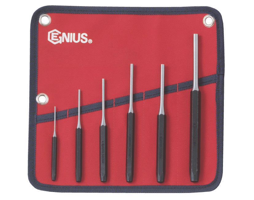 Genius Tools pc-566Mp 6pc Metric Pin Punch Set