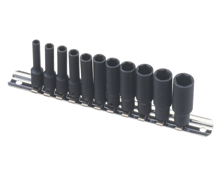Genius Tools Td-211M 11 Piece 1/4"ť Deep Impact Socket Set
