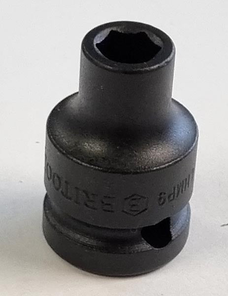 Britool Hallmark 1/2" Drive Metric 9mm Hexagon (6-Point) Impact Socket Lhmp9