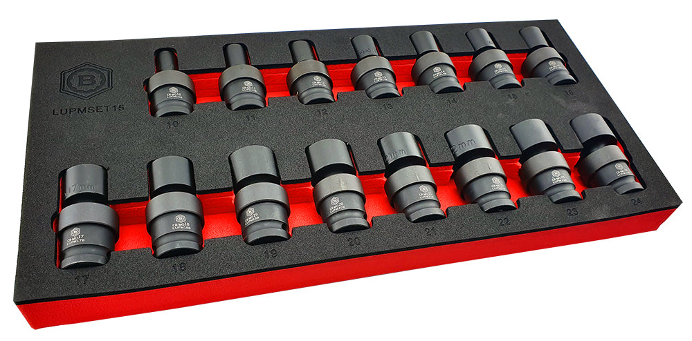 **Sale** Britool Hallmark 1/2" Drive Flexi / UJ Impact Socket Set 10-24mm