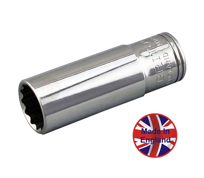Britool Hallmark AF 5/8" Deep 12-Point Socket, Length 62mm 3/8" Drive
