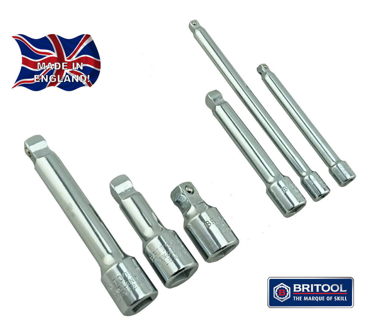 6 Piece Wobble Extension Bar Set Made In England From Britool Hallmark