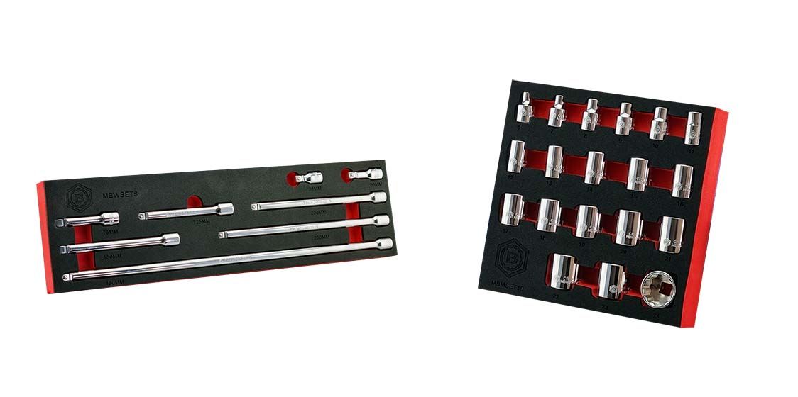 8pc 3/8" Wobble Extension Bar Set + Socket Set (12 Point) From Britool Hallmark