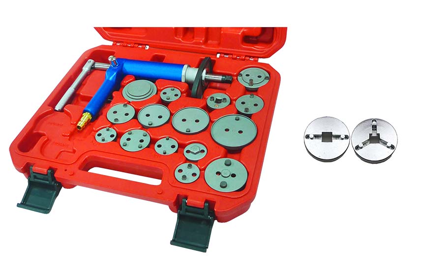 3/8" Air Operated Brake Piston Wind-Back Tool Kit + Universal Adapter Set