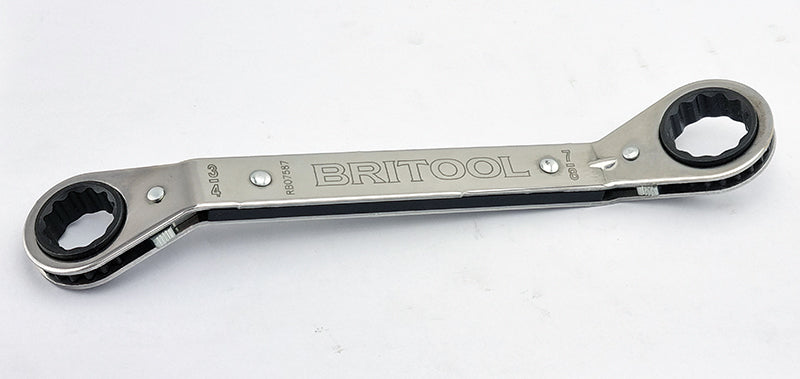 Britool Hallmark Offset Ratcheting Box Wrench Spanner 3/4" X 7/8" AF - Rbo7587
