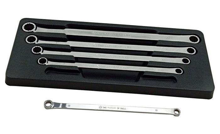 5pc Flat Aviation Ring Wrench / Spanner Set From Britool Hallmark - RXLFSET5