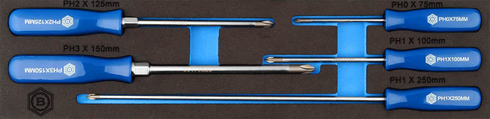 5pc Phillips Screwdriver Set Module From Britool Hallmark Sdsetph5