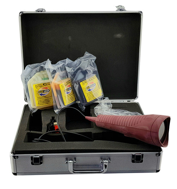12V Leak Tracer Kit With Piranha Uv Light, Tracer Fluids & Protective Glasses