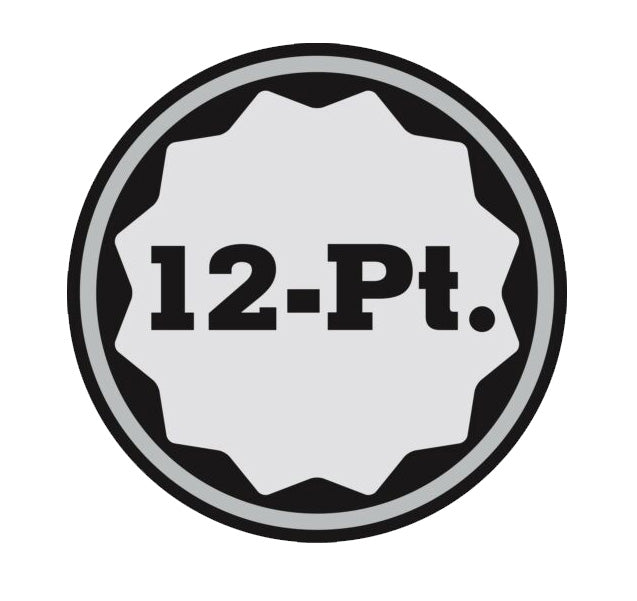 Circular logo with '12-Pt.' text in the center on a white background