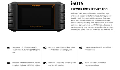Automotive Diagnostic & TPMS Scanner From Foxwell I50TS