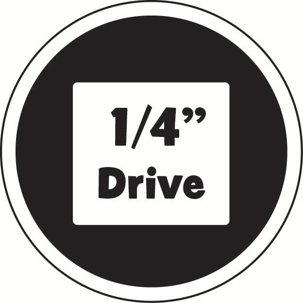 Icon with '1/4" Drive' text on a black background
