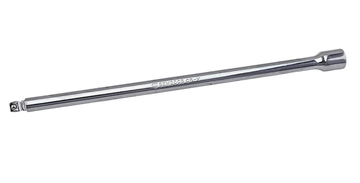 Britool Hallmark 1/4" drive 200mm chrome wobble end extension bar for use where access is restricted.