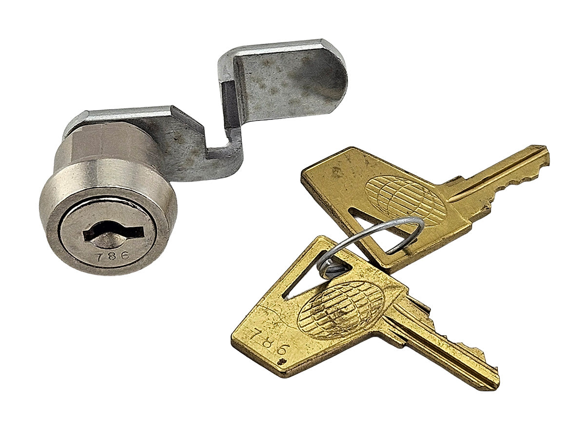 Silver Coloured Toolbox Lock And Key Set for Latch Style Top Boxes