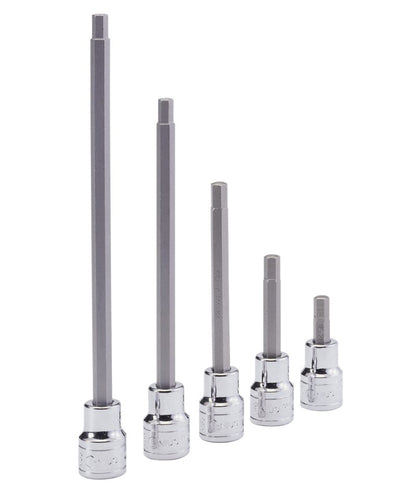 Genius Tools BS-310HML 10pc 3/8"SD Metric Long Hex Bit Socket Set 3-10mm