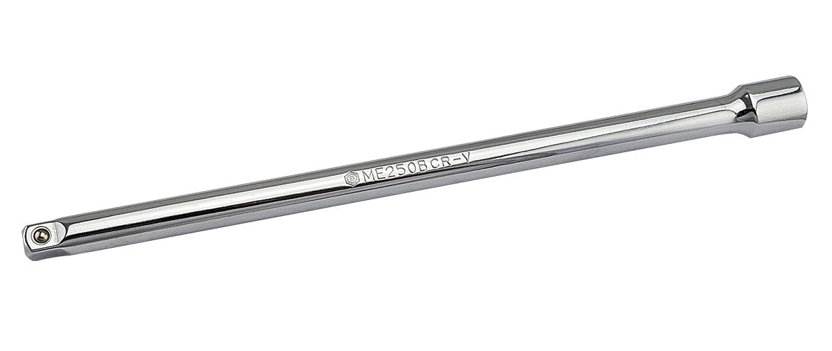Britool Hallmark 3/8" drive chrome fixed extension bar, 250mm overall length.