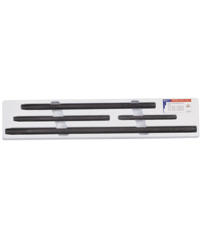Set of 4 oval bearing punches in plastic tray, from Genius Tools brand.
