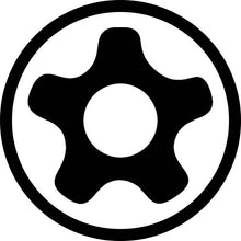 Black 5 Sided Security Torx Plus Symbol