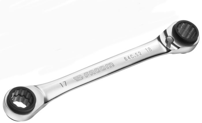 Facom 4-In-1 Ratchet Spanner 16X17, 18X19mm 64C.S2 **