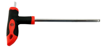 Britool Hallmark T-handle ball ended hex key handle with black and red handle.