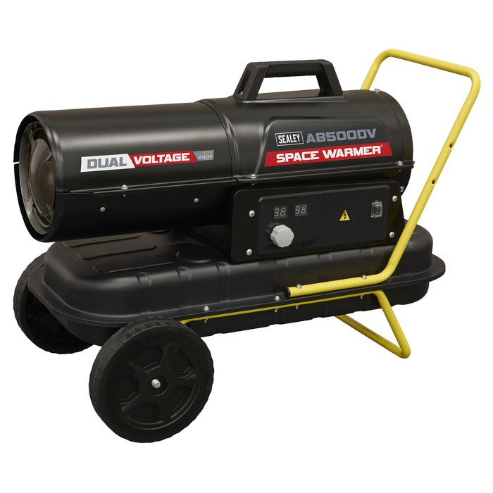 Dual Voltage Kerosene/Diesel Space Warmer® Heater with Wheels 50,000Btu/hr