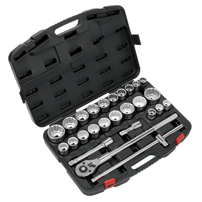 Premier Metric/Imperial Socket Set 3/4"Sq Drive 12-point 26pc