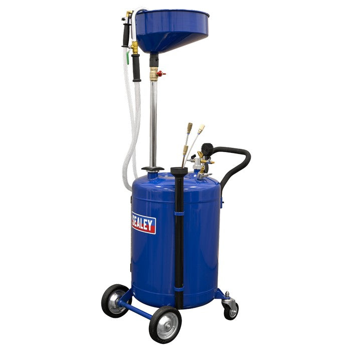 Sealey Air Discharge Mobile Oil Drainer with Probes 90L