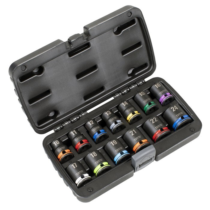 Lock-On™ Impact Socket Set 1/2"Sq Drive 13pc 6pt Metric